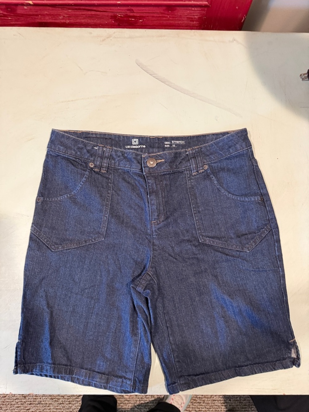 Liz Claiborne Dark Blue Denim Boyfriend Shorts